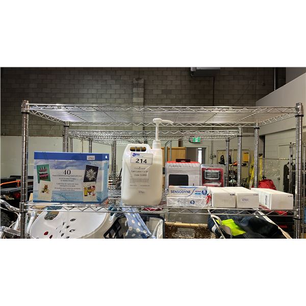 GREETING CARD COLLECTION, TYNEHAM 5L CALM LOTION, SENSODYNE TOOTHPASTE & KIRKLAND BAR SOAP