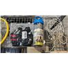 Image 3 : SHELF OF ASSORTED BOOKS, GLOVES, FLAT BUNGEE CABLES, COOLING TOWEL, ASSORTED CABLES & MORE