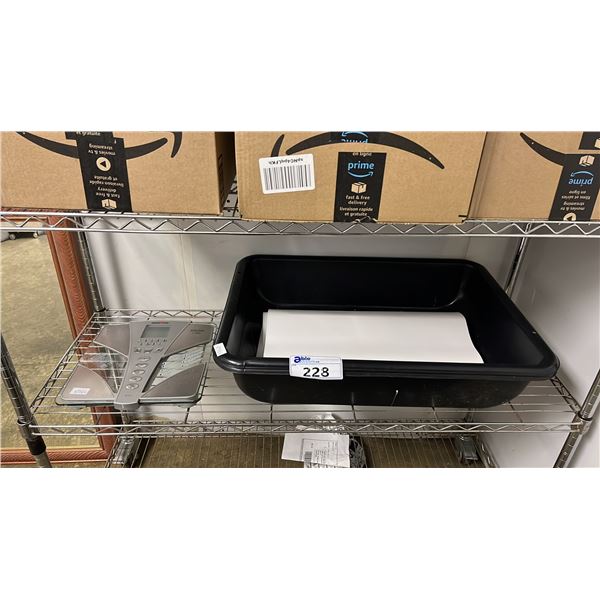 IRON MAN DIGITAL SCALE, (2) ODIJOB STORAGE TRAYS & VINYL MAT