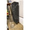 Image 2 : TALL METAL SCONCE (MISSING INTERIOR PIECES, GLASS VASE & FOLDING STEP STOOL
