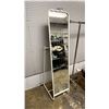 Image 1 : WHITE METAL FRAMED STANDING MIRROR: 64"T