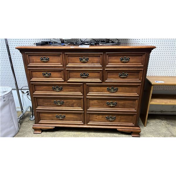 GIBBARD CRAFTSMEN SOLID CHERRY WOOD 12-DRAWER DRESSER: APPROX. 54"W X 43"T X 20.5"D