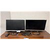 Image 1 : (2) HP 24" MONITORS WITH POWER CORDS & AN ACASIS USB HUB WITH NO CABLES