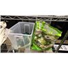 Image 1 : CLEAR TOTE & BAG OF ASSORTED TIE-DOWN STRAPS