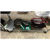 Image 1 : SHELF OF ASSORTED SAUTE PANS, BAKEWARE & OVEN MITTS