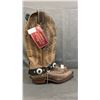 Image 1 : *NEW WITH TAGS* PAIR OF LADIES BOULET LEATHER COWBOY BOOTS  SIZE 5.5 - *SECURITY TAG STILL ON BOOTS*