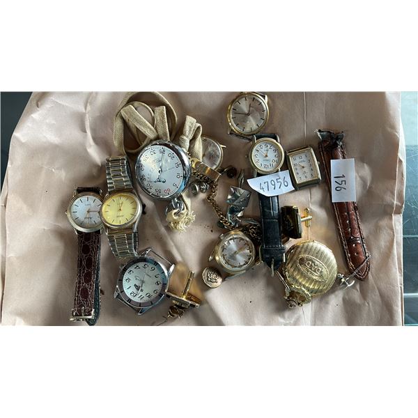 COLLECTION OF ASSORTED VINTAGE WRIST WATCHES & POCKET WATCHES