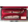 Image 4 : KNIFE WITH 925 SILVER HANDLE & SHEATH IN BOX, ULU KNIFE & (4) KNIVES WITH SHEATHS
