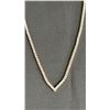 Image 1 : *NEW* 18K GOLD PLATED 2.5MM PRINCESS CUT SIMULATED DIAMOND (CZ) TENNIS NECKLACE: 18" LONG