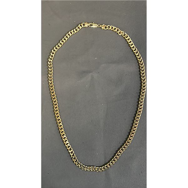 *NEW* 14K GOLD PLATED 7.5MM CUBAN LINK NECKLACE: 24" LONG