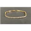 Image 1 : *NEW* 18K GOLD PLATED 2.5MM PRINCESS CUT SIMULATED DIAMOND (CZ) TENNIS BRACELET