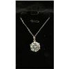 Image 1 : *NEW* STERLING SILVER 5CT SIMULATED DIAMOND (CZ) NECKLACE: 17.5"-19" LONG