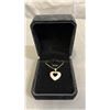 Image 2 : *NEW* 18K GOLD PLATED 24MM SIMULATED DIAMOND (CZ) HEART CLUSTER NECKLACE: 18" CHAIN