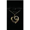 Image 1 : *NEW* 18K GOLD PLATED 29MM SIMULATED DIAMOND (CZ) "MOM" HEART NECKLACE: 18" CHAIN