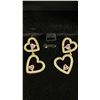 Image 1 : *NEW* 14K GOLD PLATED HEART CUT PINK SIMULATED DIAMOND (CZ) HEART DANGLE EARRINGS (1 CTW EACH)