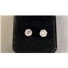 Image 1 : *NEW* PLATINUM PLATED SIMULATED DIAMOND (CZ) STUD EARRINGS (2 CT EACH)