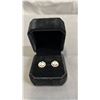 Image 2 : *NEW* 18K GOLD PLATED SIMULATED DIAMOND (CZ) HALO STUD EARRINGS (2 CT EACH)