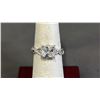 Image 1 : *NEW* STERLING SILVER 1 CT SIMULATED DIAMOND (CZ) TWIST RING: SIZE 7