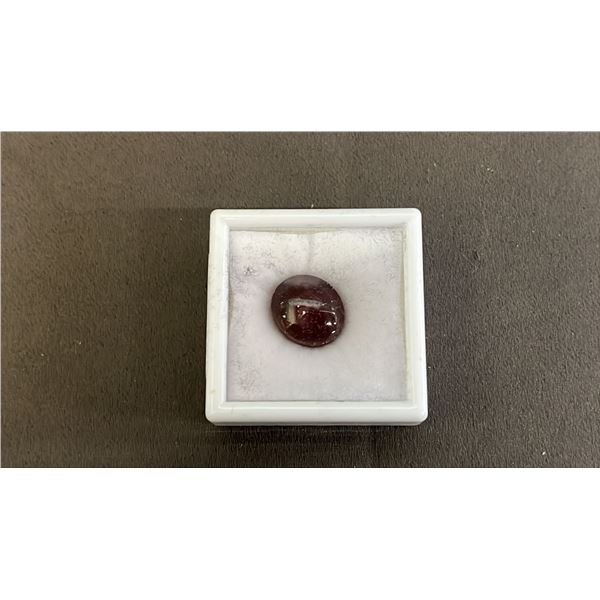 20 CT OVAL CABOCHON CUT NATURAL STAR RUBY: 13.1MM X 14.9MM
