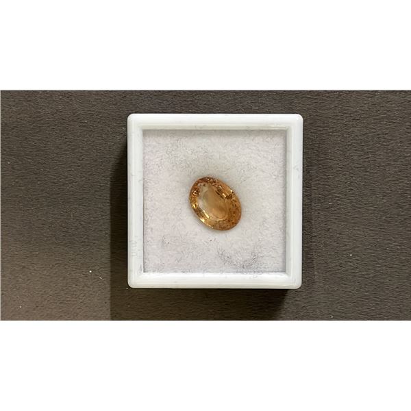 8 CT OVAL CUT NATURAL IMPERIAL TOPAZ: 10.2MM X 14.1MM