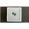 Image 1 : PAIR OF 1 CT OVAL CUT UNTREATED NATURAL EMERALDS: 4.1MM X 6MM & 4.4MM X 5.7MM