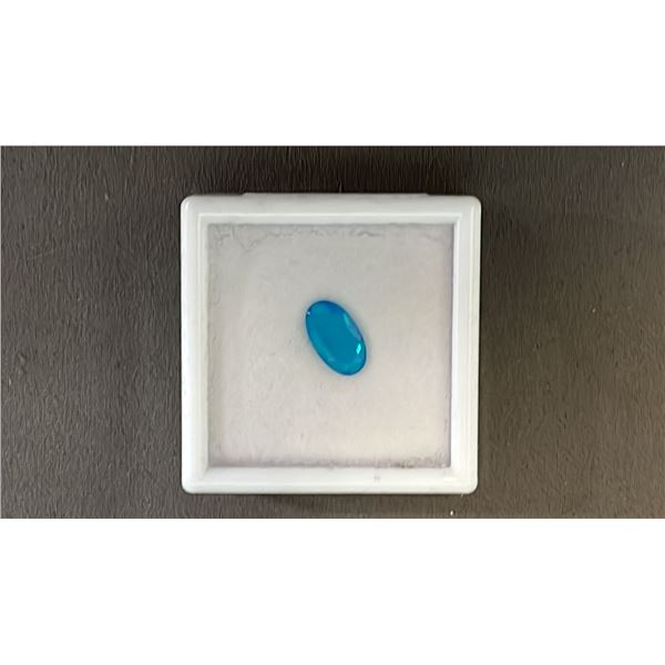1 CT OVAL CUT NATURAL BLUE OPAL: 6.5MM X 11.2MM