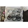 Image 4 : FAUX LEATHER JEWELRY BOX AND CONTENTS: FASHION RINGS, NECKLACES, BRACELETS & MORE