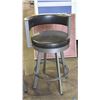Image 3 : PAIR OF SWIVEL BAR STOOLS (SOME CUSHION DAMAGE)