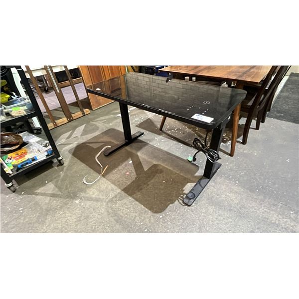 ELECTRIC HEIGHT ADJUSTABLE DESK WITH DRAWER & POWER CORD (UNKNOWN WORKING CONDITION)