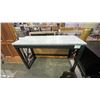 Image 1 : METAL DESK WITH METAL RACKING LEGS 60" X 23.5" X 37.5"