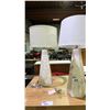 Image 1 : PAIR OF CRYSTAL-STYLE TABLE LAMPS WITH SHADES