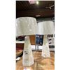 Image 1 : PAIR OF CRYSTAL-STYLE TABLE LAMPS WITH SHADES
