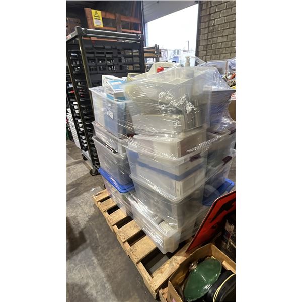 PALLET ASSORTED SET DEC MEDICAL SUPPLIES: PIPETTE TIPS, SPONGES, COTTONS SWABS & MORE