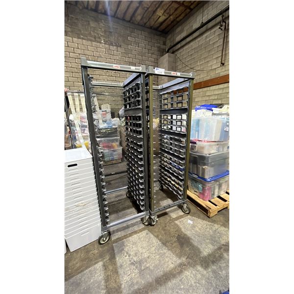 (2) CAMBRO MOBILE SHEET PAN RACKS