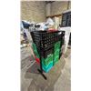 Image 1 : TRASH CAN & COLLECTION OF ASSORTED MILK CRATES