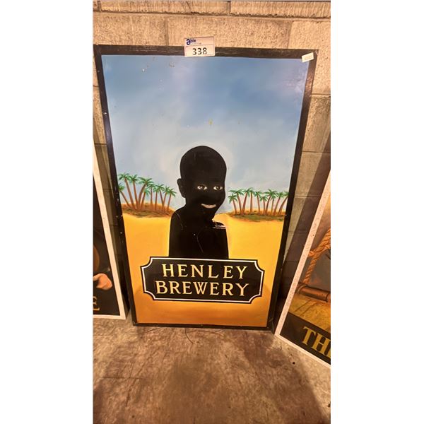 LARGE PAINTED METAL SIGN 49" X 30"