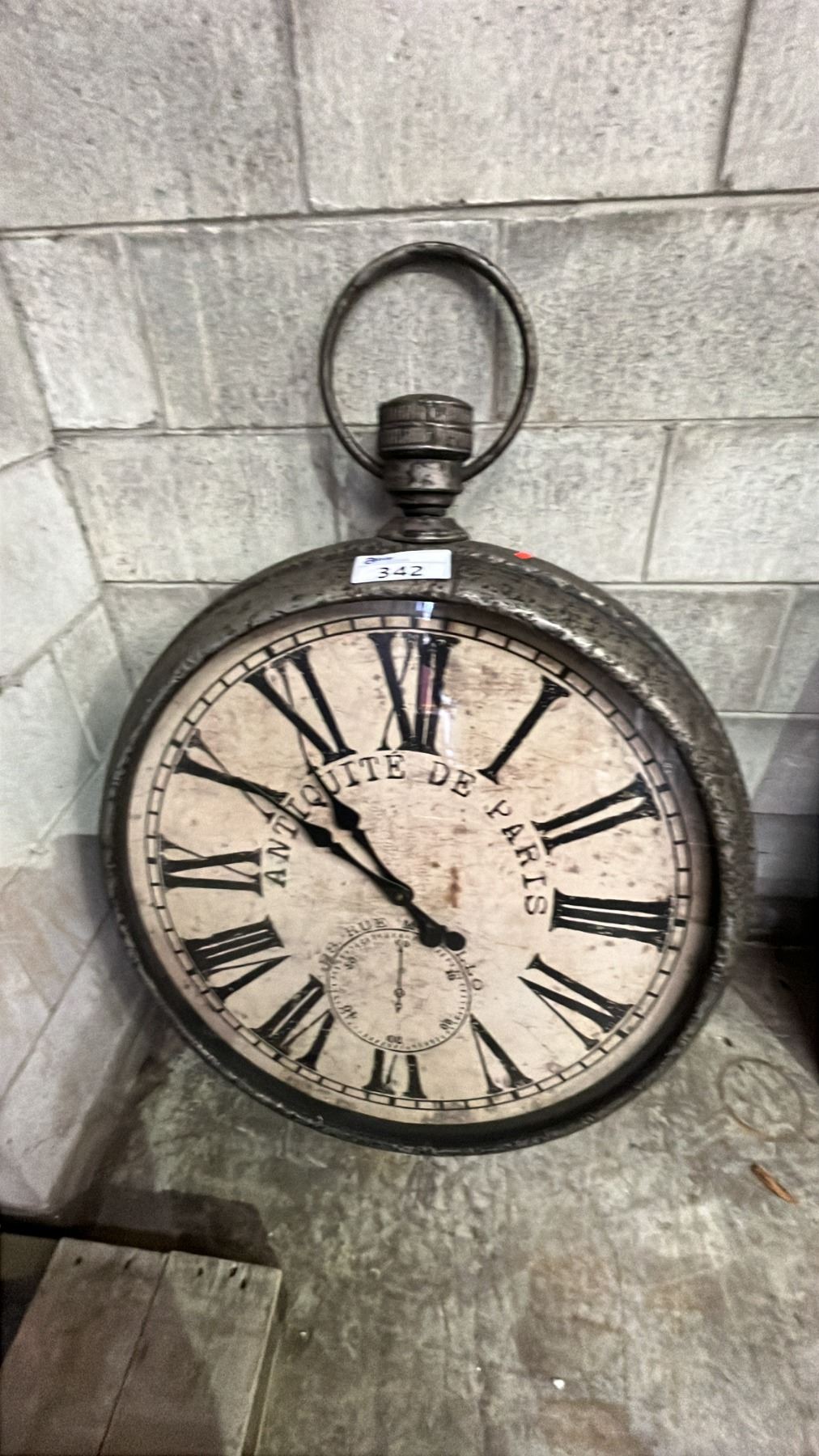 LARGE OVERSIZED NOVELTY BATTERY OPERATED POCKET WATCH WALL CLOCK ...