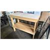Image 1 : HEAVY DUTY WOOD WORK BENCH: 48"W X 21.5"D X 38.5"T