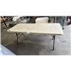 Image 1 : FOLDING TABLE WITH METAL LEGS: APPROX. 68"W X 28"D
