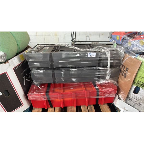 PALLET OF DESIGNLINE METAL COUNTERS WITH POSTS *MUST TAKE ALL ON PALLET*