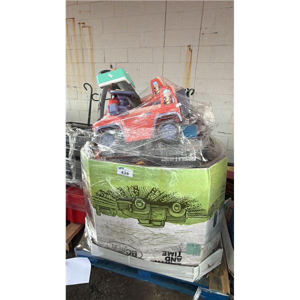 PALLET OF ASSORTED CHILDREN'S TOYS, COOKWARE & MORE