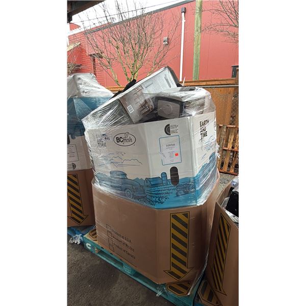 PALLET OF HOUSEHOLD GOODS: WASHABLE RUG, HUMIDIFIERS, ROBOT VACUUM & MORE; *MUST TAKE ALL ON PALLET*