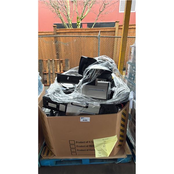 PALLET OF HOUSEHOLD GOODS: HEATERS, COFFEEMAKERS, SLUSHEE MAKER & MORE *MUST TAKE ALL ON PALLET*