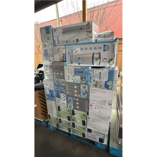 PALLET OF ASSORTED HUMIDIFIERS & AIR PURIFIERS *MUST TAKE ALL ON PALLET*
