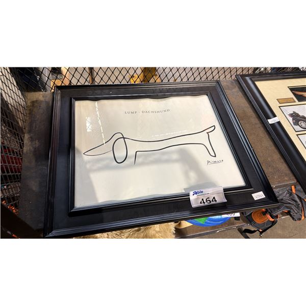 PICASSO "LUMP - DACHSHUND 25.25" X 21.25" FRAMED PRINT