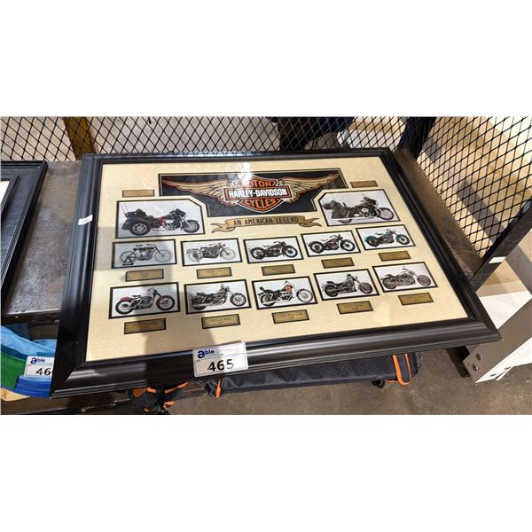 "HARLEY DAVIDSON - AMERICAN LEGEND" 36" X 27" FRAMED PRINT