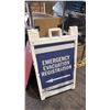 Image 2 : "FIRST AID* & "EMERGENCY EVACUATION REGISTRATION" SANDWICH BOARDS