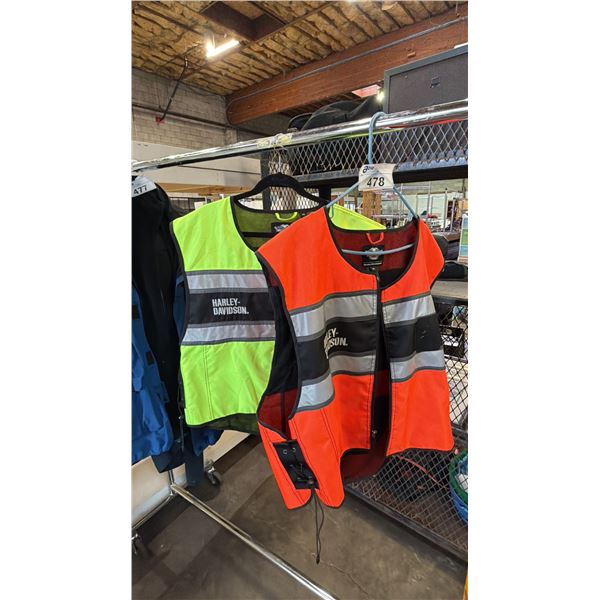 (2) SIZE 3XL HARLEY DAVIDSON REFLECTIVE VESTS