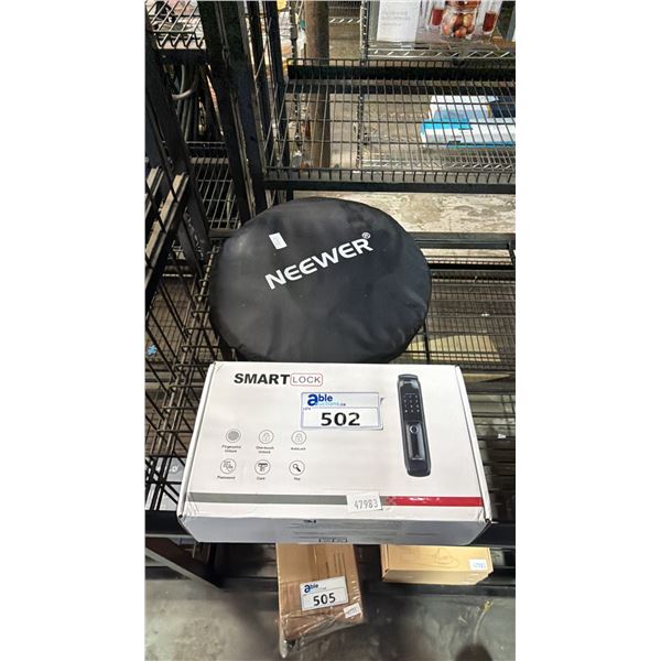 *NEW* NEEWER COLLAPSIBLE LIGHT REFLECTOR & ELECTRONIC SMART DOOR LOCK