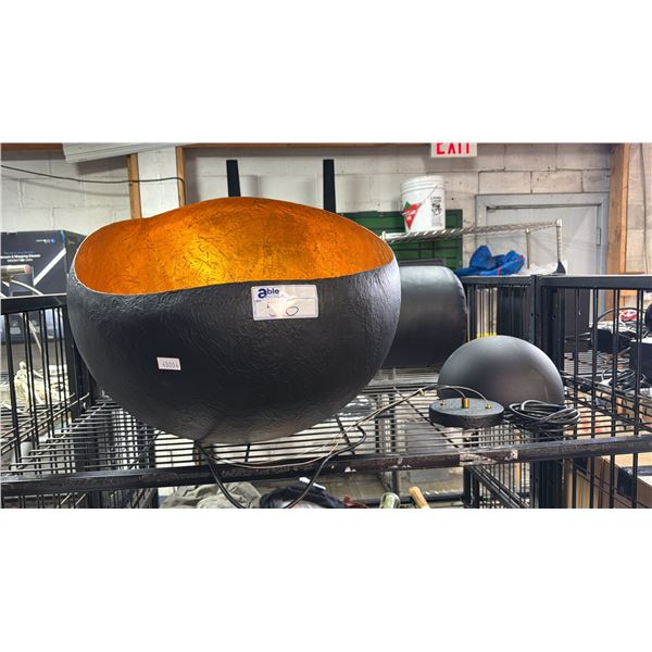 LARGE 21" DIAMETER MODERN 3-BULB PENDANT LAMP